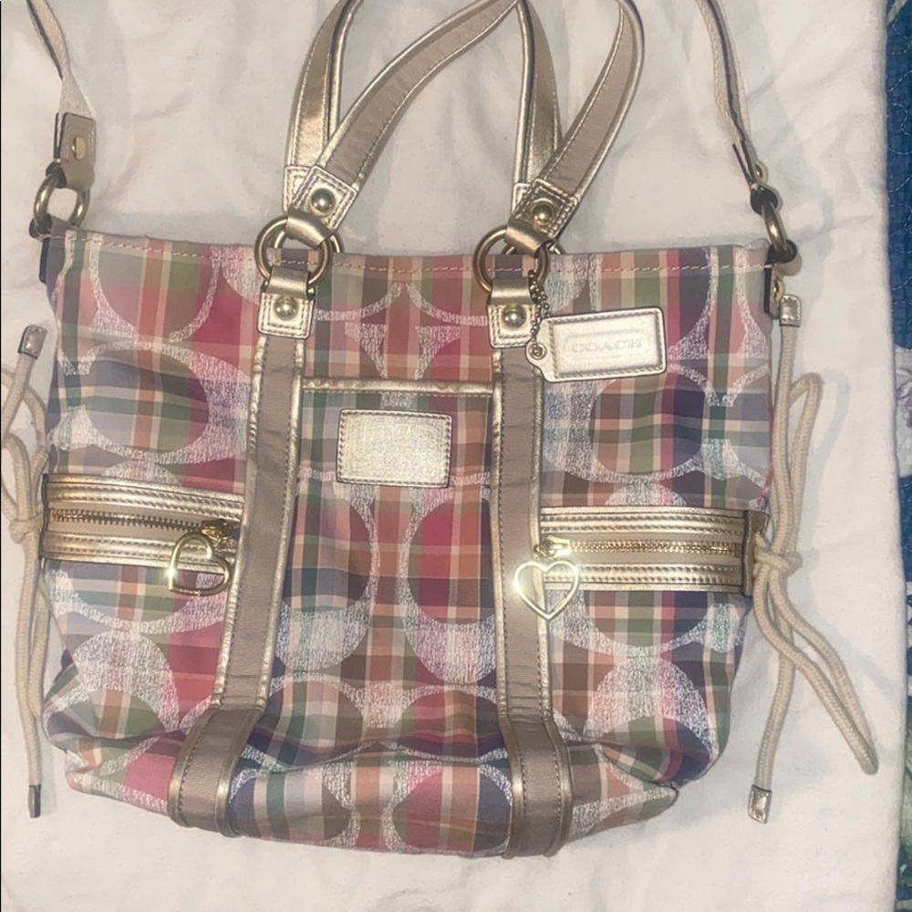 Coach Poppy Daisy Madras purse